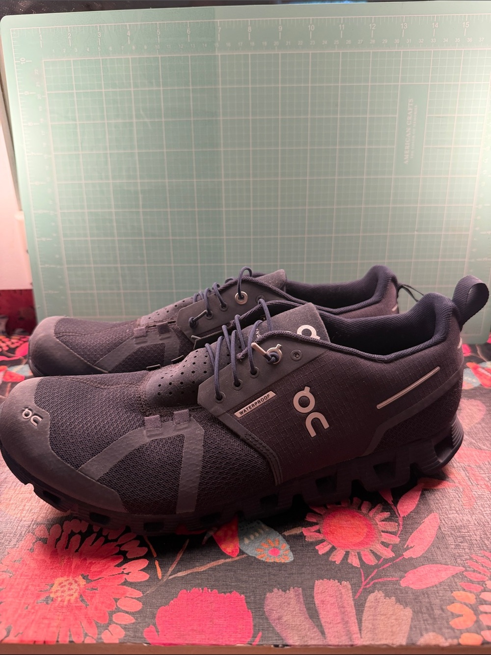 On Running Women's Cloud Waterproof Athletic Shoes - Navy Blue